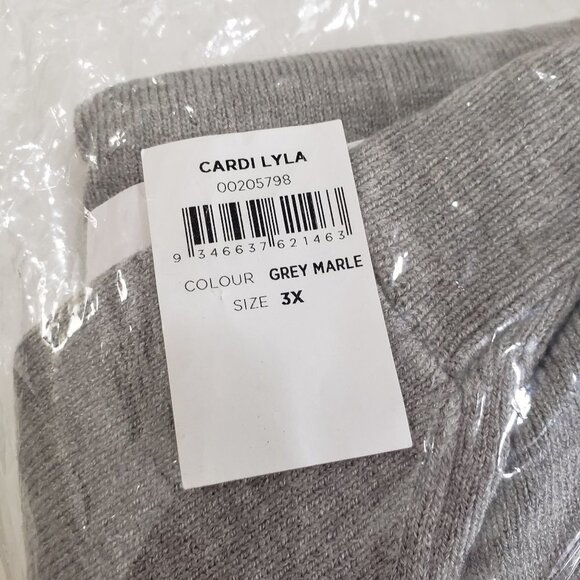 NWT LORALETTE Lyla Cardigan‎ in Gray Marble Size 3X - Picture 7 of 9
